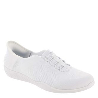 Skechers Womens Newbury St-Lightly Sneaker, White, 11