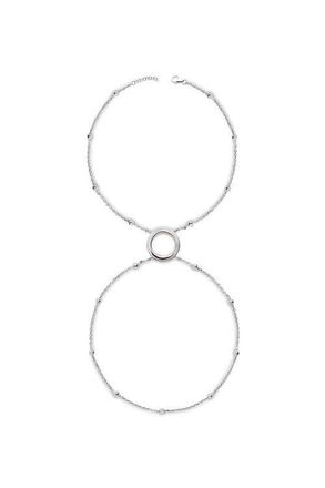 Lucy Quartermaine Art Deco Halo Hand Chain in Sterling Silver at Nordstrom, Size 8