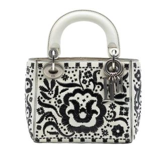 Dior Pre-owned The Lady Dior - Dames - Pre-owned - Wit - Maat: ONE Size Leer