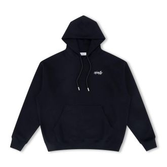 Off-white Mens Paint Splatter Arrow Diag French Terry Hoodie In Black