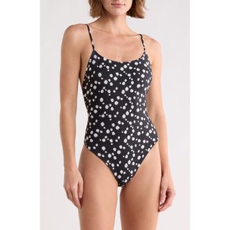 Maaji Luster Reversible One-Piece Swimsuit in Black at Nordstrom Rack, Size Medium