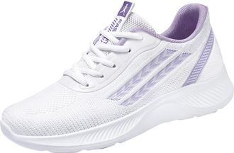 Generic Slip on Trainers Women, Running Shoes Womens, Womens Summer New Breathable Trainers - Trendy Versatile Sports Shoes for Women White