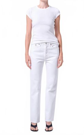 A Gold E Lana Denim Pants In Marshmallow