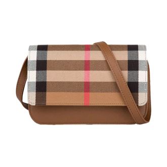 Burberry Cross Body Bags, female, Brown, Size: ONE SIZE Madison Check Shoulder Bag