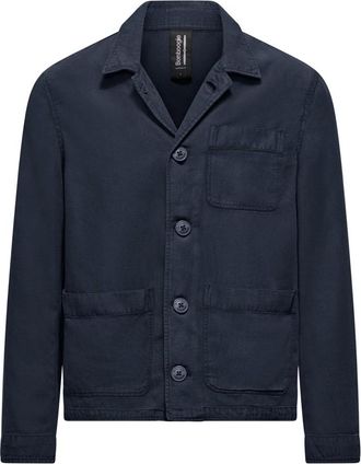 Bomboogie Heren, Jassen, Blauw, Maat: XL Linnen