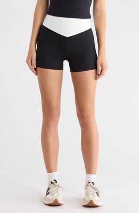 YEAR OF OURS Two-Tone Dip Shorts in Black/white at Nordstrom, Size X-Large
