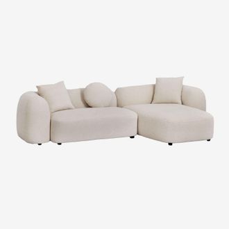 Sklum Sof&aacute; Modular Chaise Longue Derecho De 2 Piezas En Chenilla Coco Sklum