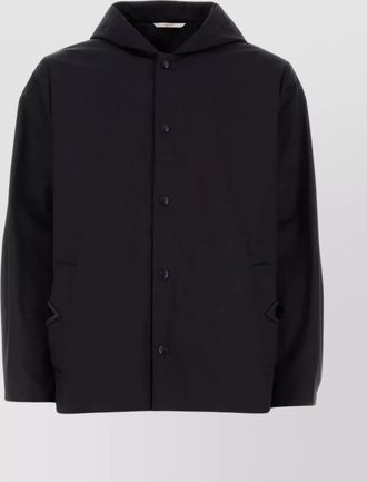 Valentino Garavani polyester jacket with hood and structured shoulders
