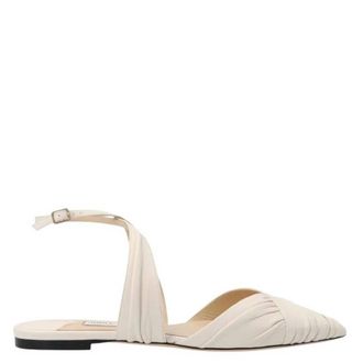 Jimmy Choo London Basil Crossover Leather Slingback Flats, Brand Size 35 ( US Size 5 )