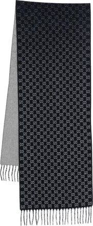 Gucci Gg-monogram Fringed-detail Scarf