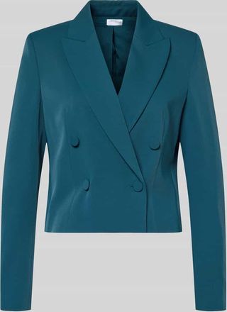 Jake*s Zweireihiger Blazer mit Reverskragen in Grass Mel, Gr&ouml;&szlig;e 32