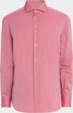 Brunello Cucinelli Mens Cotton Slim-Fit Button-Down Shirt