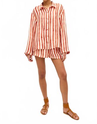 Marie Oliver Nico Beach Shirt In Tierra