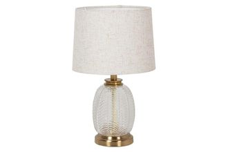 Adda Home Lámpara dorado de tela 25x25x40cm