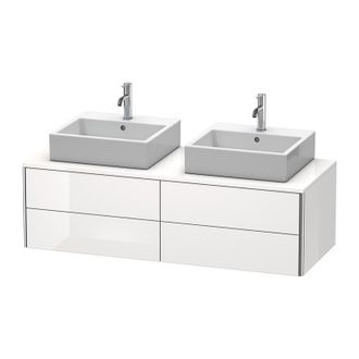 Duravit Mueble De Pared Duravit Xsquare 140.0 X 54.8 Cm, 4 Cajones Xs4916b, Color (frente/cuerpo): Perla De Albaricoque Laca De Alto Brillo - Xs4916b1010