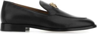 Versace La Medusa Loafers - Heren - Loafers - Zwart - 44 EU - Leer - Schoenen