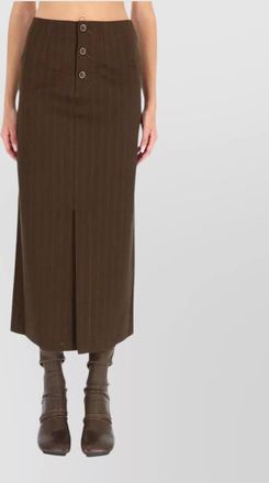 Uma Wang high waist midi skirt front slit