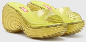 Diesel Platform mule in Melflex - Sandals - Woman - Yellow