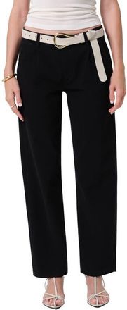 Citizens Of Humanity Mallory High Waist Relaxed Straight Leg Twill Pants in Black at Nordstrom, Size 23