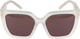 Dior 114999 Square Full Rim Sunglasses - Beige