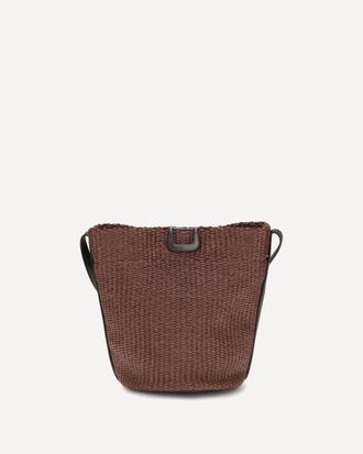 Brunello Cucinelli Small Sartorial Bucket Bag in raffia Female UNI