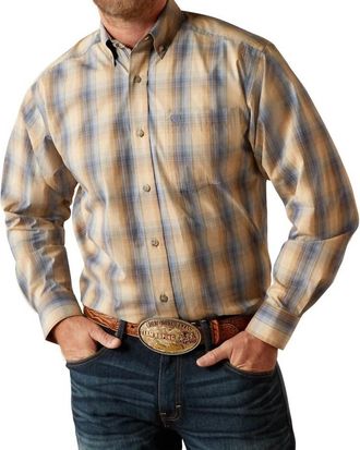 Ariat Mens Casey Pro Series Me Shirt In Khaki