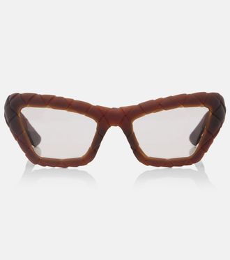 Bottega Veneta Knot Intrecciato cat-eye sunglasses