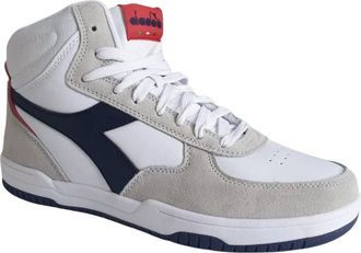 Diadora High Top Grijze Leren Canvas Sneakers - Heren - Sneakers - Grijs - 44 EU - Leer - Schoenen
