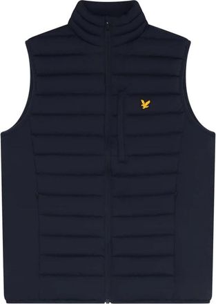 Lyle & Scott Sport Stretch Lichtgewicht Gewatteerde Gilet - Heren - Bodywarmers - Blauw - L - Polyester - Jassen