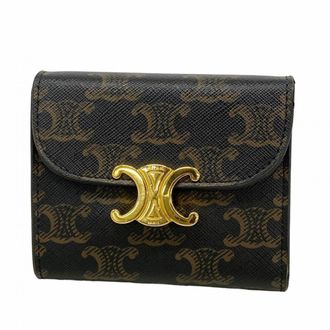 Celine Black Pvc Wallet (Tri-Fold) (Pre-Owned)