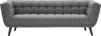 Rendez-Vous D&eacute;co Rendez-vous D&eacute;co - Sof&aacute; De 3 Plazas Con Tapicer&iacute;a De Tela Gris - Carmen