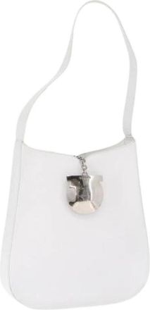 Ferragamo Pre-owned Leren Schoudertas - Dames - Vintage Schoudertas - Wit - ONE Size - Leer - Vintage