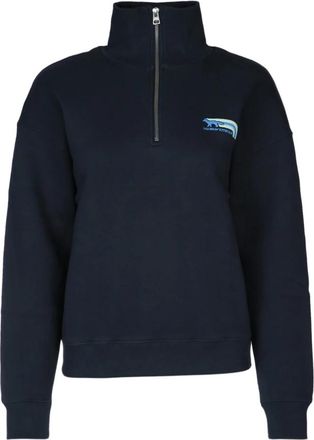Maison Kitsun&eacute; Stijlvol Sweatshirt - Dames - Sweatshirts - Blauw - XL - Hoodies & sweatvesten