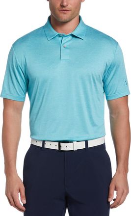 PGA TOUR Mens Space Dye Texture Golf Polo Shirt Blue Size Medium