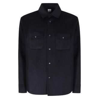Aspesi Camicia 13 Dub - Heren - Jassen - Blauw - Maat: XL Wol