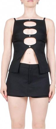 Sandy Liang Saguaro Top In Black