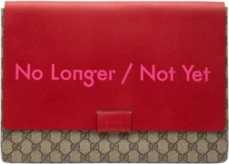 Gucci Pre-owned Canvas Clutch - Dames - Vintage Clutch - Rood - ONE Size - Leer - Vintage