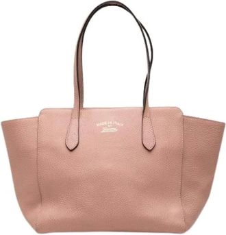Gucci Pre-owned Tote Bags, female, Pink, Size: ONE SIZE Pre-owned Leather Tote