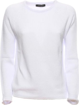 Aragona D2522Tf-90 Katoenen Trui - Dames - Sweatshirts - Wit - M - Katoen - Hoodies & sweatvesten