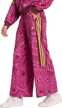 adidas x FARM Rio Oasis Night Tiro Wide Leg Pants in Lucid Fuchsia/Shadow Red at Nordstrom, Size Small