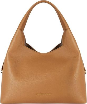 Elisabetta Franchi Hobo Bag - Dames - Schoudertassen - Bruin - ONE Size - Leer - Tassen