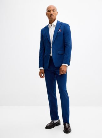Soul of London Mens Soft solid suit Slim fit