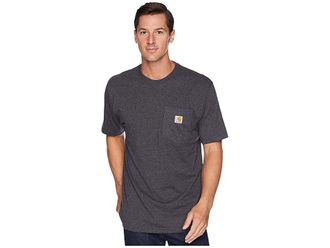 Carhartt Work in Progress Loose Fit Heavyweight Short Sleeve Pocket T-Shirt Mens T Shirt Carbon Heather : 2XL (Reg), Cotton/Jersey/Polyester