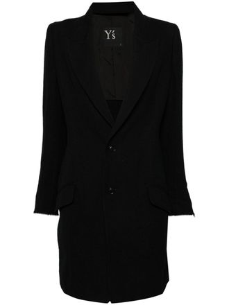 Yohji Yamamoto wool single-breasted coat - Black