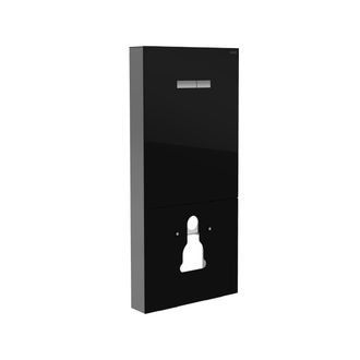 Vitra Vitrus Bastidor Empotrado De Dise&ntilde;o Para Inodoros Suspendidos Con Placa De Descarga, Vidrio De Seguridad, Negro (870-5761-01)