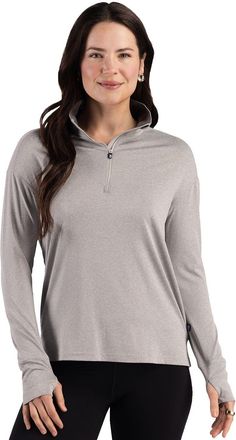 Cutter & Buck Forge Recycled Four-Way Stretch Womens Quarter Zip Pullover