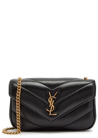 Saint Laurent Loulou Mini Quilted Leather Shoulder bag - Black - One Size