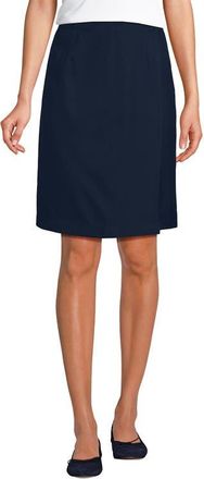 Lands End Solid A Line Tab Skort Top of Knee in Classic Navy at Nordstrom, Size 14