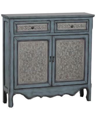 Powell Antique Blue Console Cabinet