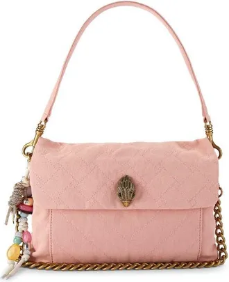 Kurt Geiger Celia Canvas Shoulder Bag in Light/pastel Pink at Nordstrom